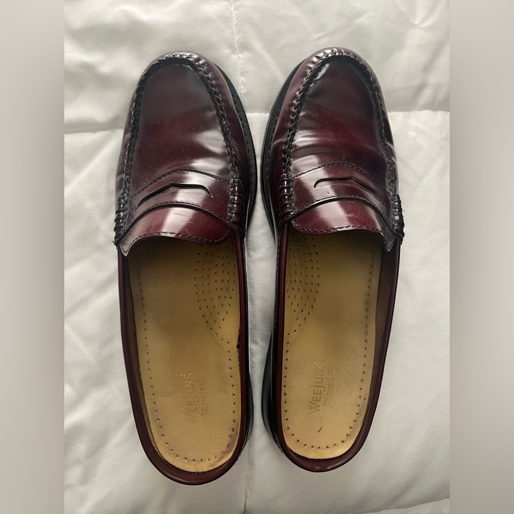 Weejuns mules dark burgundy